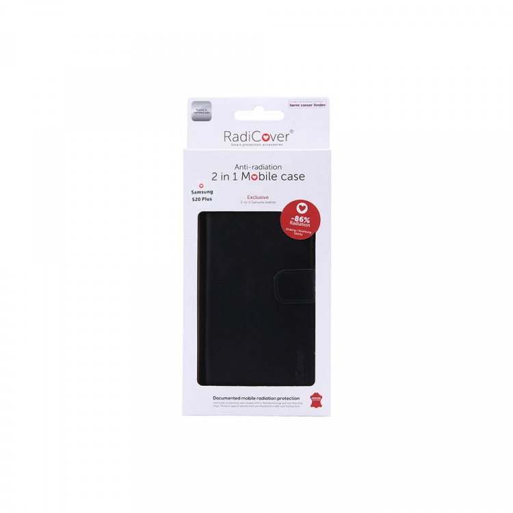 Radicover Strålningsskydd Mobilfodral Skinn Samsung S20 Plus 2in1 Magnetskal Svart Radicover Strålningsskydd Mobilfodral Skinn Samsung S20 Plus 2in1 Magnetskal Svart