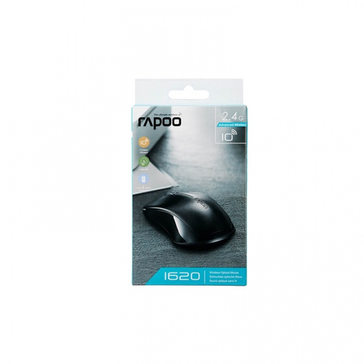 Rapoo Mouse 1620 2.4 GHz Wireless Optical Black Rapoo Mouse 1620 2.4 GHz Wireless Optical Black