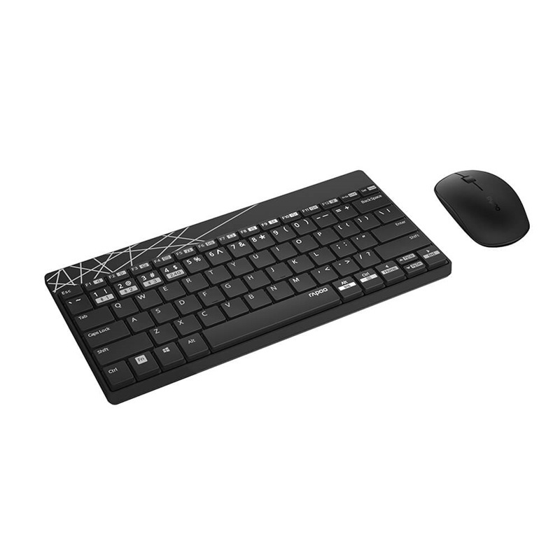 Rapoo Keyboard Mice Set 8000M Wireless Multi Mode Black