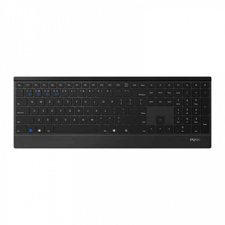 Rapoo Keyboard/Mouse Set 9500M Multi-Mode Wireless Black