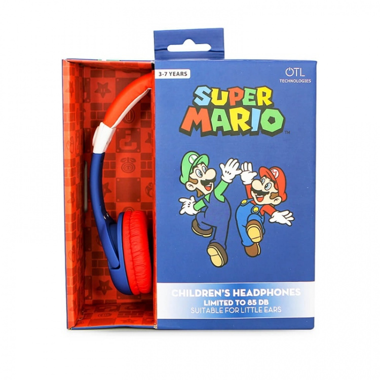 Super Mario Headphones Junior On-Ear 85dB Mario