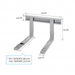 XAVAX Wallbracket for Microwave Silver