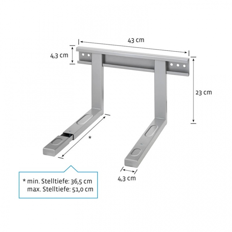 XAVAX Wallbracket for Microwave Silver