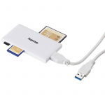 Hama Cardreader USB 3.0 Multi SD/Micro/CF/MS White