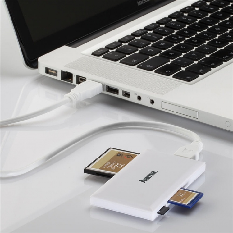 Hama Cardreader USB 3.0 Multi SD/Micro/CF/MS White