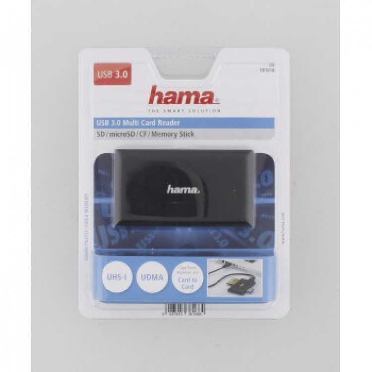 Hama Cardreader USB 3.0 Multi SD/microSD/CF/MS Black