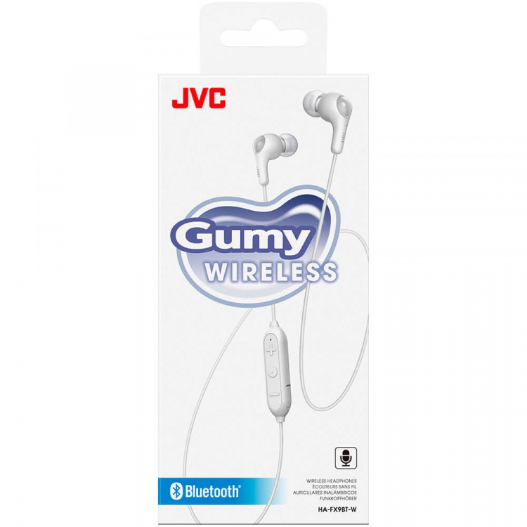 JVC Headphone FX9BT Gumy In-Ear Wireless Mic White