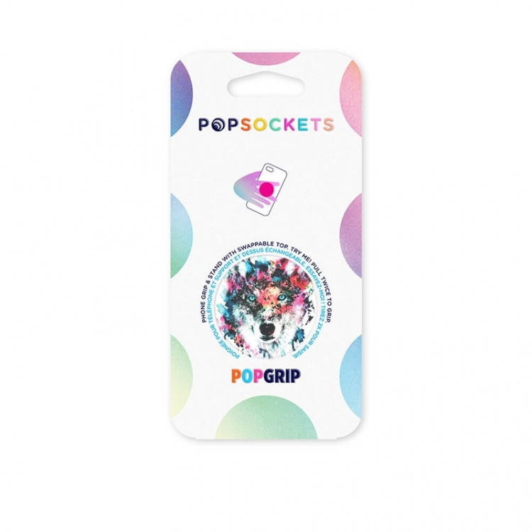 PopSockets Wolf Removable Grip with Standfunction