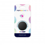 PopSockets Aluminum Black Removable Grip with Standfunction Premium