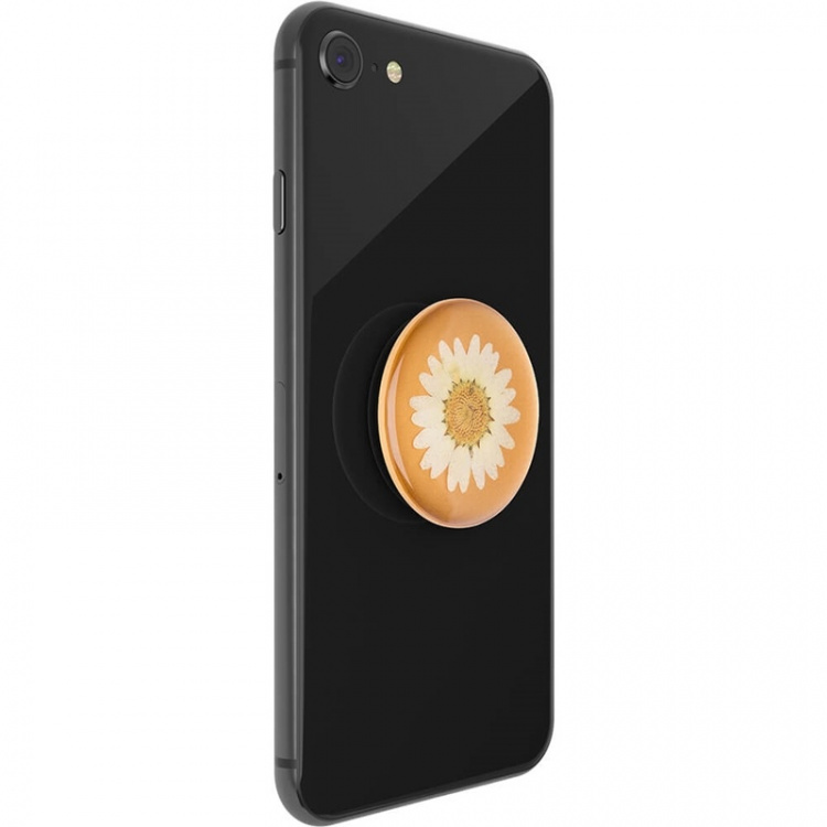 PopSockets Pressed Flower White Daisy Removable Grip with Standfunction Premium