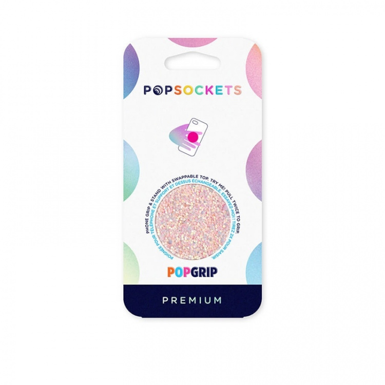 PopSockets Sparkle Rose Removable Grip with Standfunction Premium
