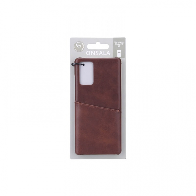 Onsala Mobile Cover Brown with Cardpocket Samsung Note 20 5G Onsala Mobile Cover Brown with Cardpocket Samsung Note 20 5G