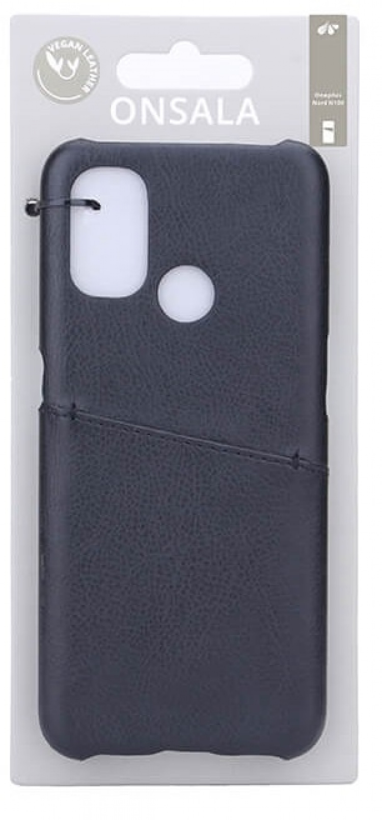 Onsala Mobile Cover Black with Cardpocket Oneplus Nord N100 Onsala Mobile Cover Black with Cardpocket Oneplus Nord N100