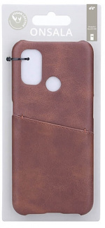 Onsala Mobile Cover Brown with Cardpocket Oneplus Nord N100