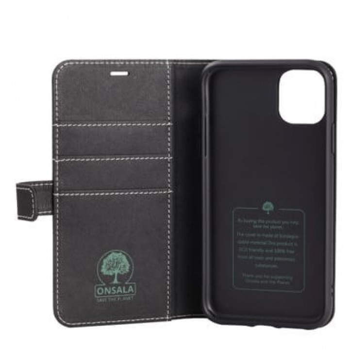 Onsala Wallet Case iPhone 12 Pro Max Eco Black