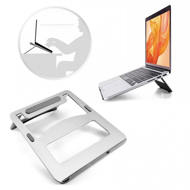 Desire2 Portabelt Laptopställ Silver