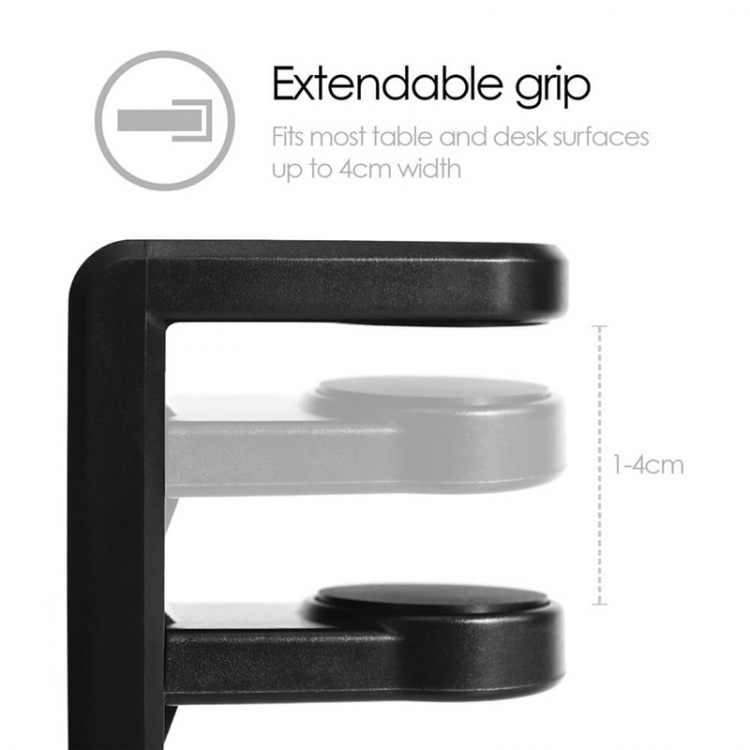 Desire2 Holder for Headphone/Headset Black Mount of your Desk Desire2 Holder for Headphone/Headset Black Mount of your Desk
