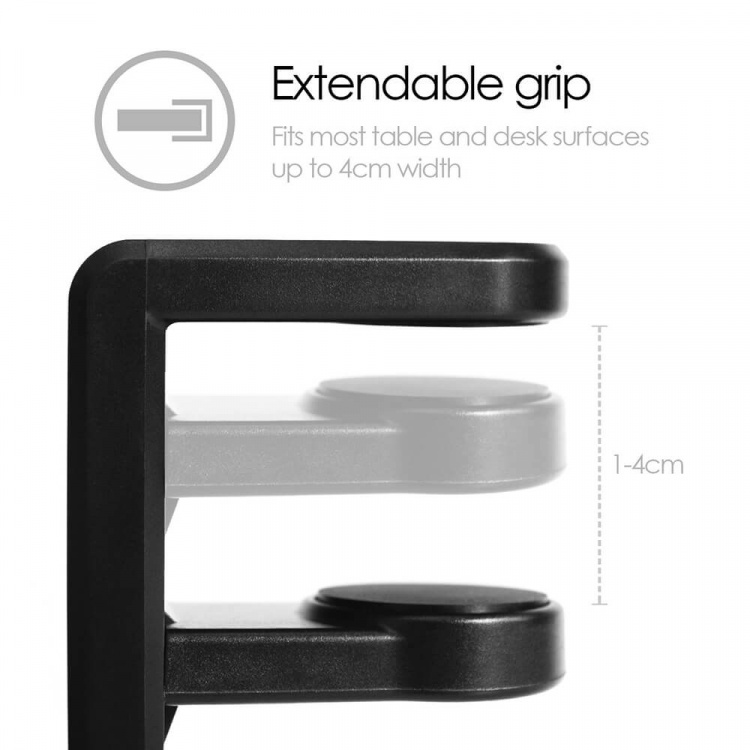 Desire2 Holder for Headphone/Headset Black Mount of your Desk Desire2 Holder for Headphone/Headset Black Mount of your Desk