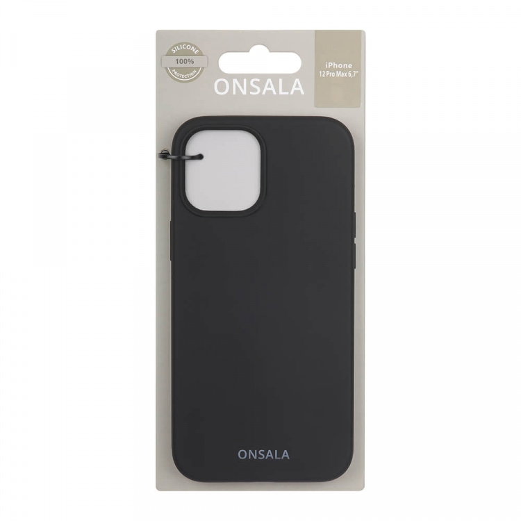 Onsala Phone Case Silicone Black - iPhone 12 Pro Max