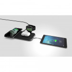 Zens 4in1 Dual Alu. Charger QI 220V-Sladd 2x10W + 45W PD + Room for Apple Watch Puck