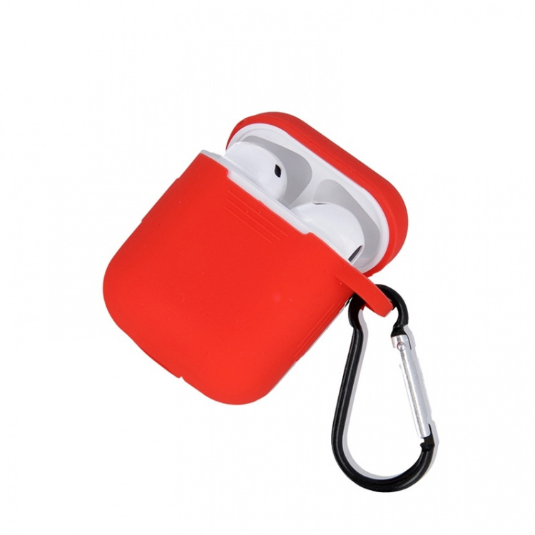 Airpods Protective case with hook, Red Airpods Protective case with hook, Red