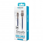 Forever Tornado - Lightning-kabel för Snabbladdning (3A), 1m, Marinblå Forever Tornado - Lightning-kabel för Snabbladdning (3A), 1m, Marinblå