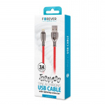 Forever Tornado - Lightning-kabel för Snabbladdning (3A), 1m, Röd