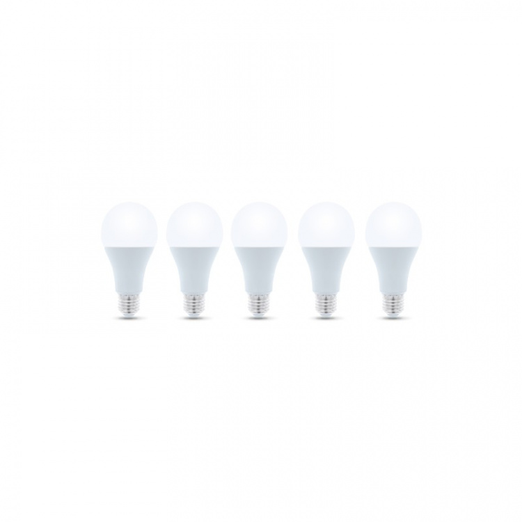 LED Lamp E27, A65, 15W, 230V, 6000K 5-pack, Cool White