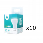 LED Lamp GU10, 7W, 230V, 6000K, 10-pack, Cool white