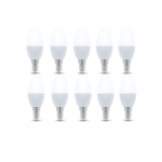 LED Lamp E14, C37, 6W, 230V, 4500K 10-pack, White neutral