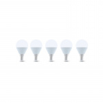 LED Bulb E14, G45, 6W, 4500K 5-pack, White neutral