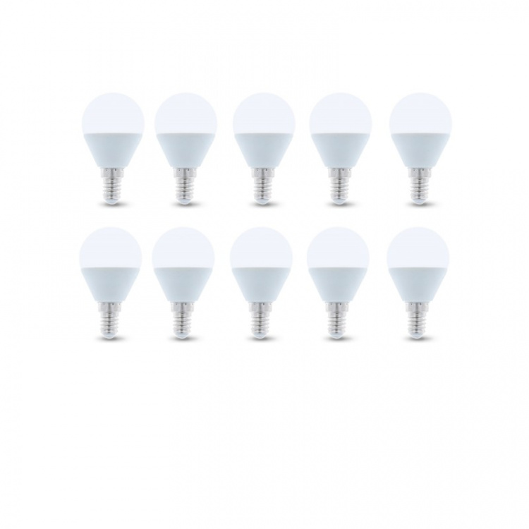 LED-Lampa E14, G45, 6W, 4500K 10-pack, Vit neutral