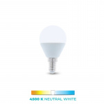 LED Lamp E14, G45, 6W, 4500K, White neutral