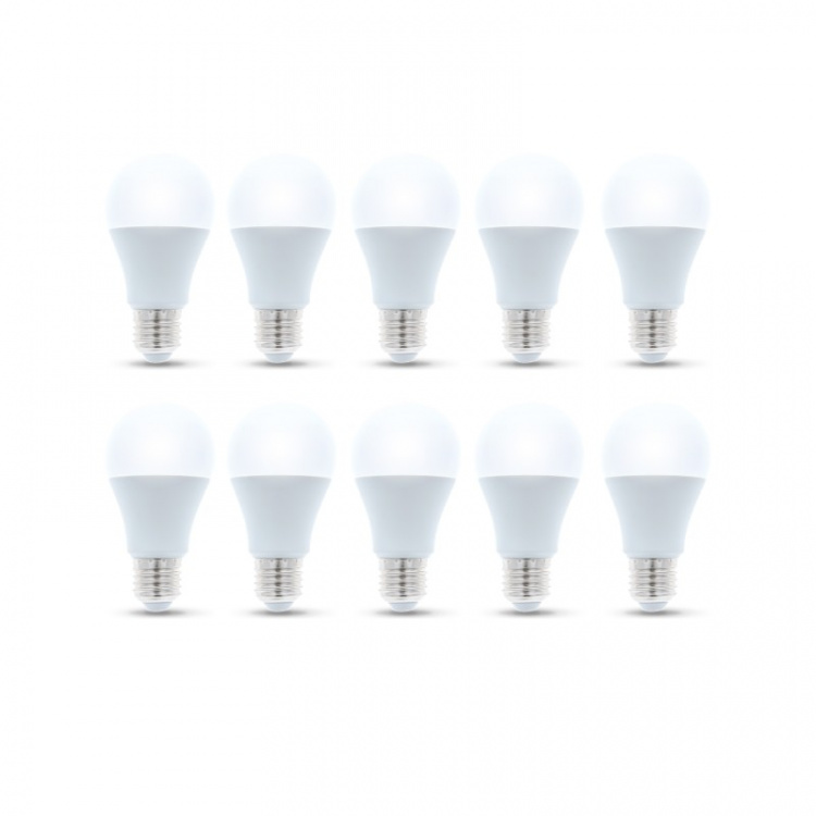 LED Lamp E27, A60, 10W, 230V, 3000K 10-pack, Warm white