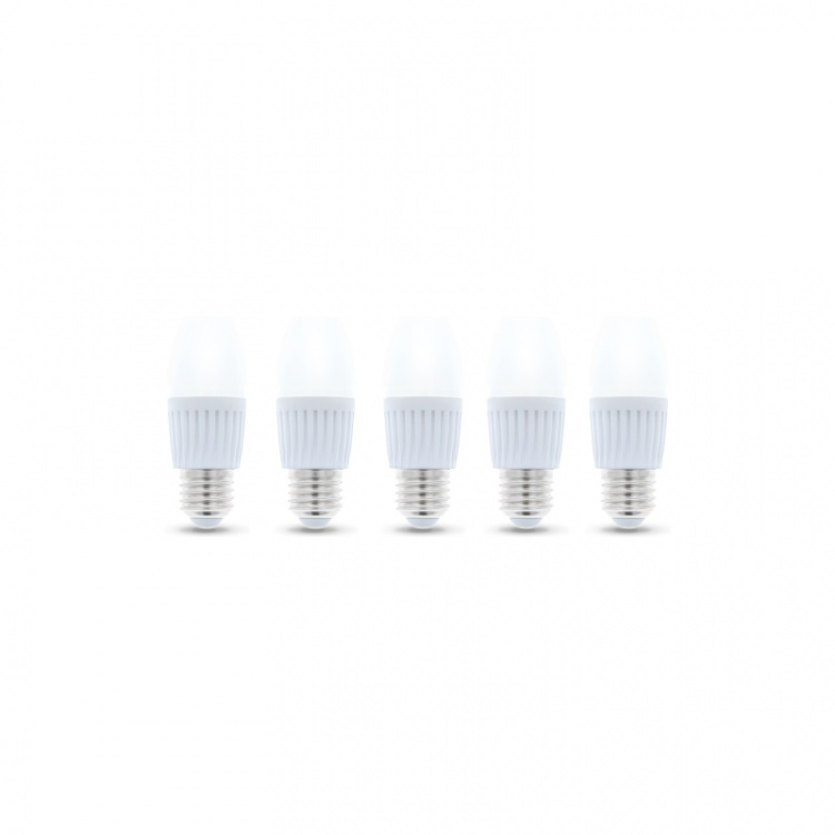 LED Lamp E27, C37, 10W, 230V, 3000K, Ceramic 5-pack, Warm white