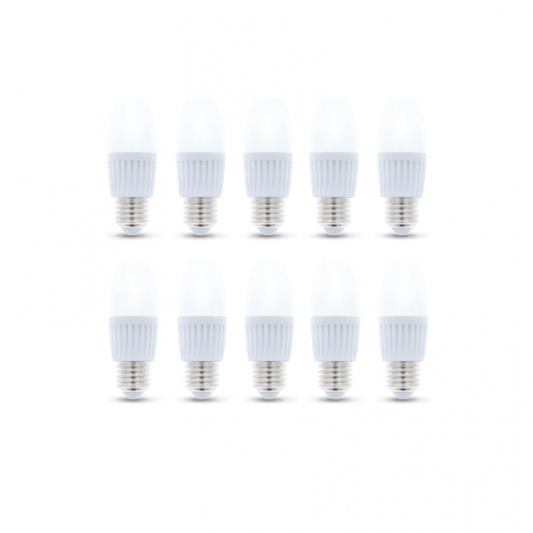 LED Lamp E27, C37, 10W, 230V, 4500K, Ceramic 10-pack, White neutral