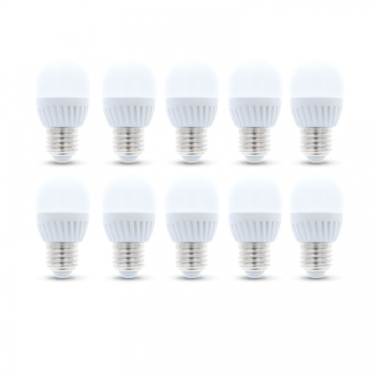 LED Lamp E27, G45, 10W, 230V, 4500K, Ceramic 10-pack, White neutral