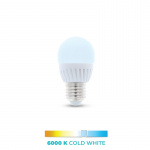 LED Lamp E27, G45, 10W, 230V, 6000K, Ceramic, Cool White