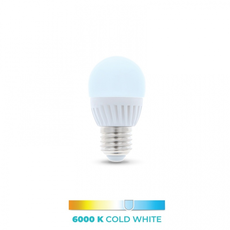 LED Lamp E27, G45, 10W, 230V, 6000K, Ceramic, Cool White