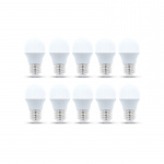 LED Lamp E27, G45, 6W, 4500K 10-pack, White neutral