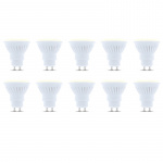 LED Lamp GU10, 10W, 230V, 3000K, Ceramic 10-pack, Warm White
