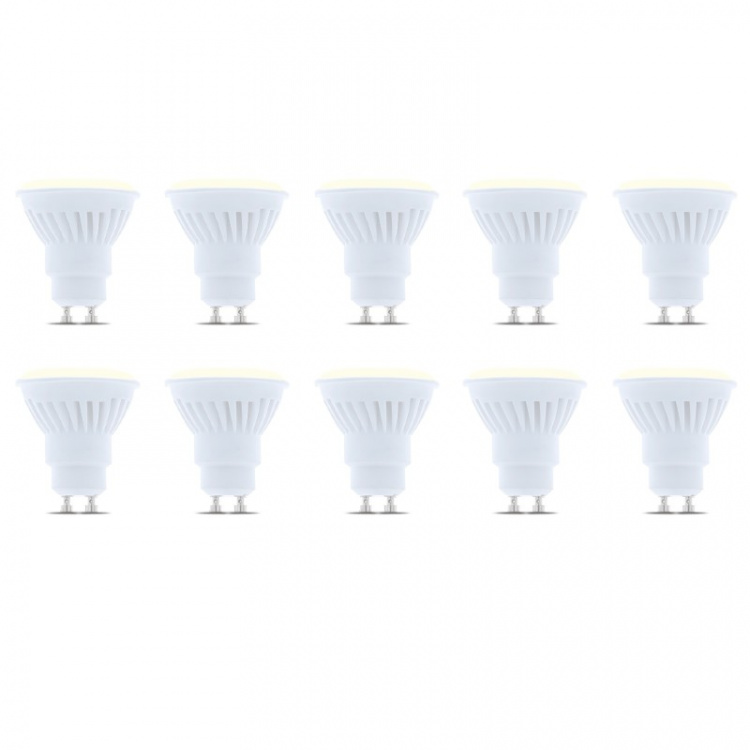 LED Lamp GU10, 10W, 230V, 3000K, Ceramic 10-pack, Warm White