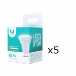 LED Lamp, GU10, 10W, 230V, 4500K, Ceramic, 5-pack, White neutral