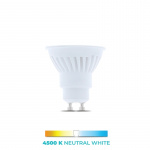 LED Lamp, GU10, 10W, 230V, 4500K, Ceramic, White neutral LED Lamp, GU10, 10W, 230V, 4500K, Ceramic, White neutral