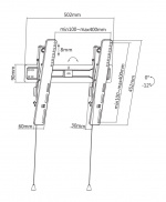 DELTACO Office, tilt ultra-slim wall, 32