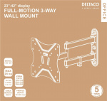 DELTACO Office, full-motion 3-way wall, 23