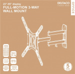 DELTACO Office, full-motion 3-way wall, 23
