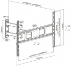DELTACO, full-motion 3-way wall, 37