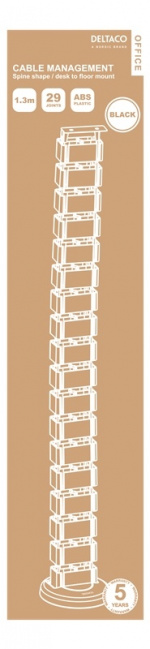 DELTACO Office, Spine Cable Organizer & Hider, White DELTACO Office, Spine Cable Organizer & Hider, White