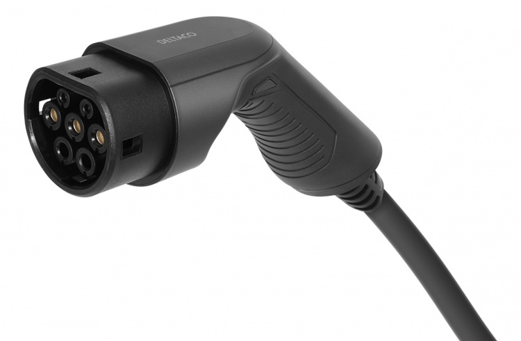 DELTACO e-Charge, cable type 2 - type 2, 3 phase, 32A, 10M